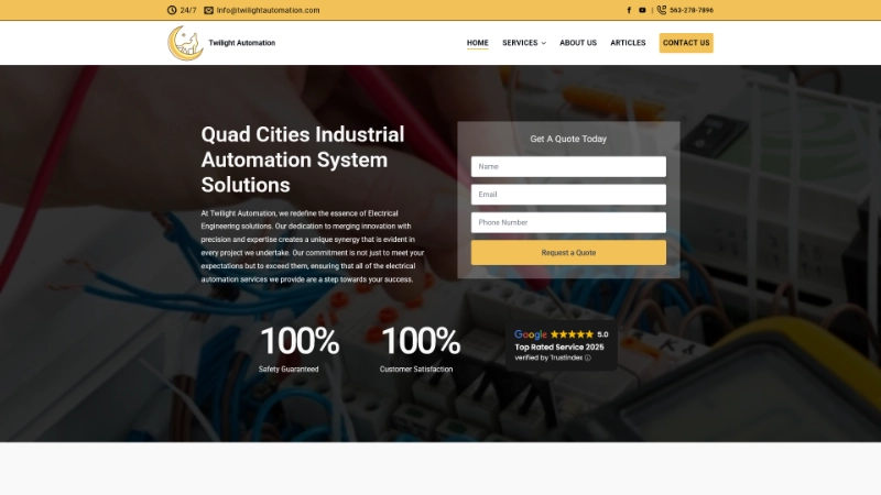 Twilight Automation Website Screenshot